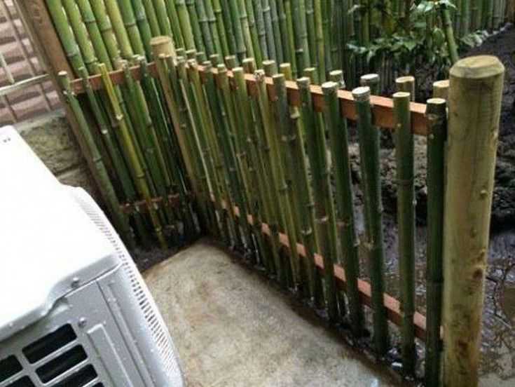 Строим садовый забор из бамбука своими руками