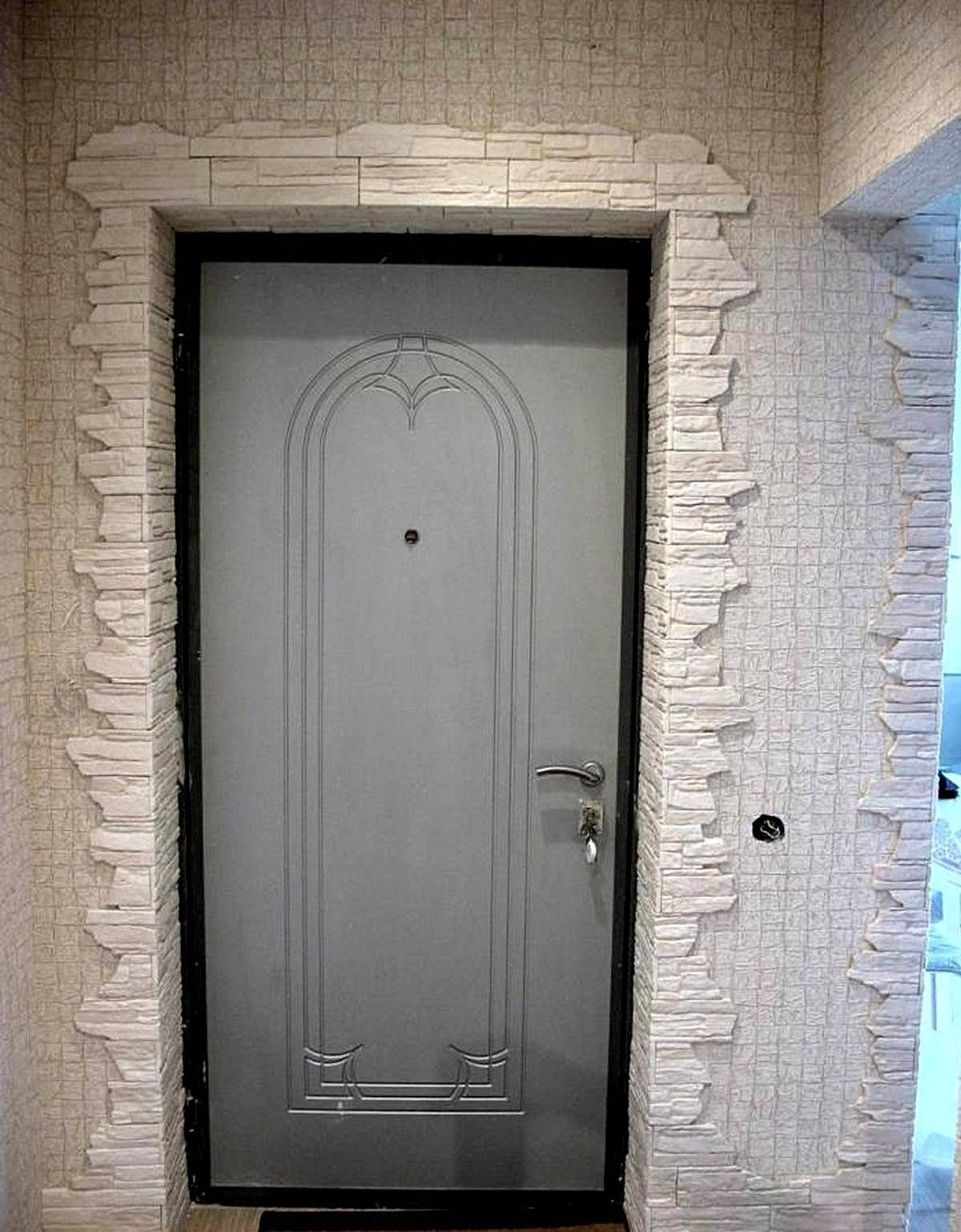 Примеры отделки дверных проемов декоративным камнем