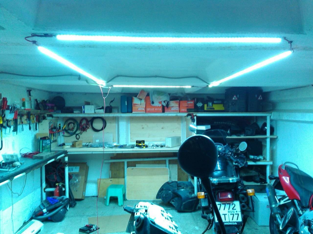 Как сделать светодиодное освещение в гараже своими руками