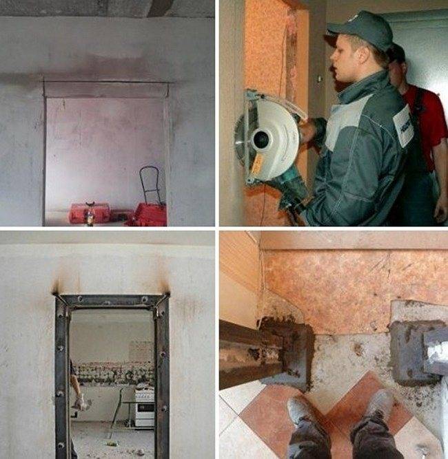 Как увеличить дверной проем в бетонной стене