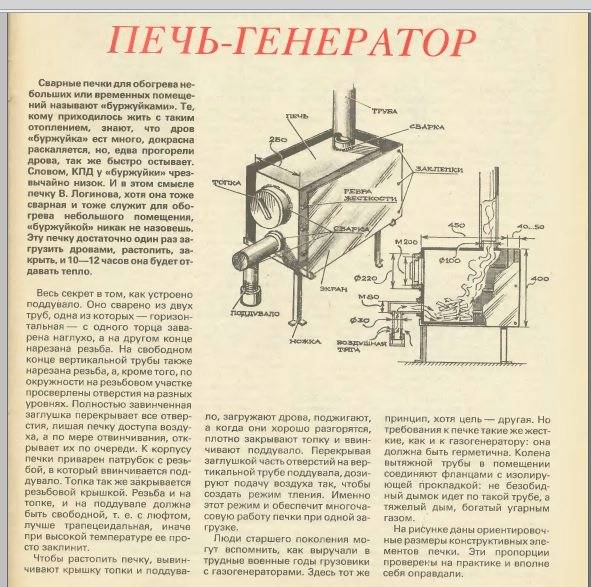 Буржуйка в гараж своими руками - как сделать на дровах, установка, чертежи, схема, устройство, как правильно сварить из трубы, где лучше поставить + видео