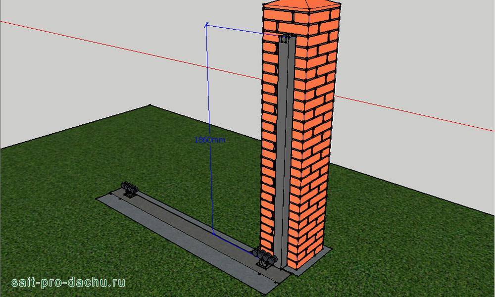 Как установить ворота на кирпичные столбы как крепятся ворота