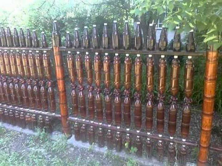 Забор из пластиковых бутылок своими руками: как сделать для сада, фото и видео