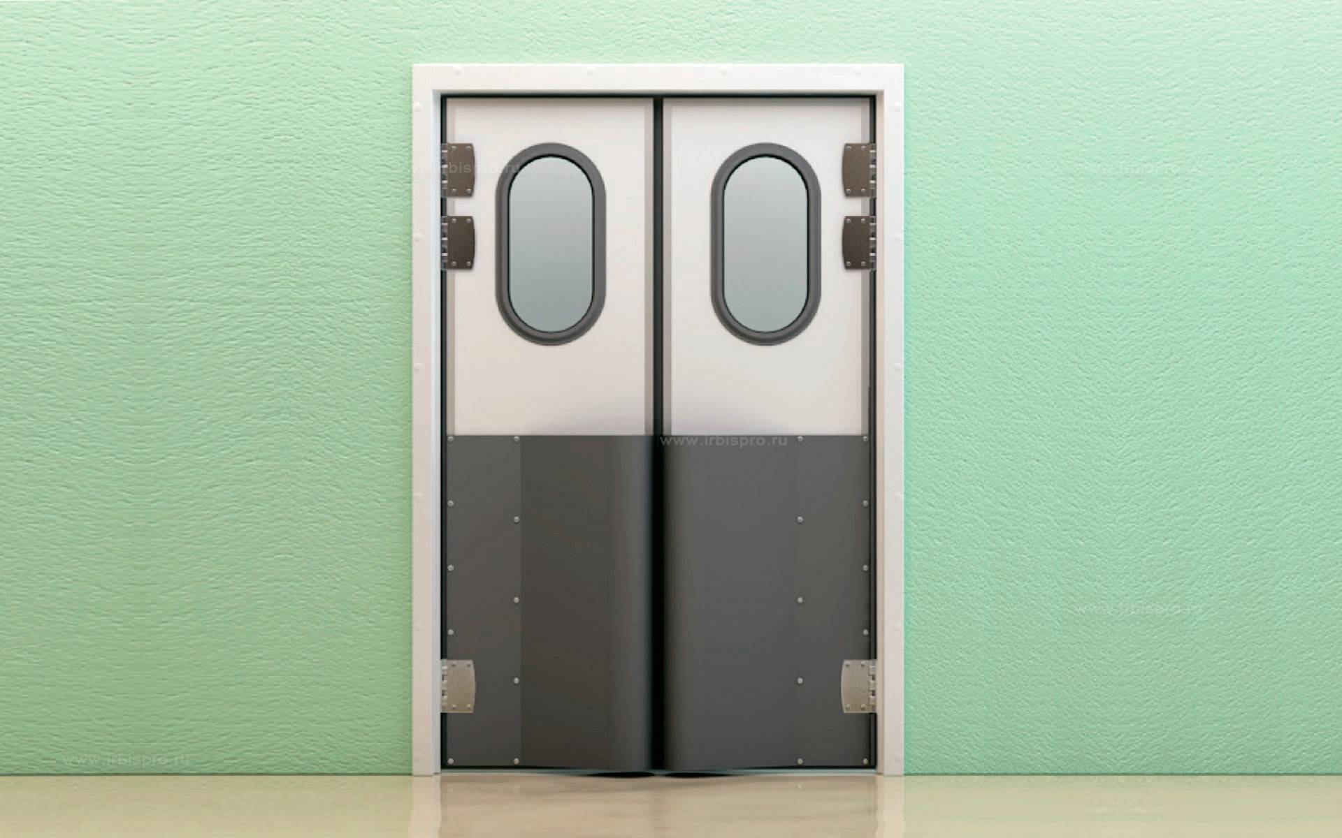 Маятниковая дверь в современном интерьере: популярные двухстворчатые пластиковые и алюминиевые модели, двустворчатые конструкции из пвх, их отличия от распашных межкомнатных дверей