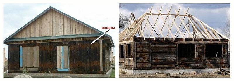 Гараж из шпал своими руками