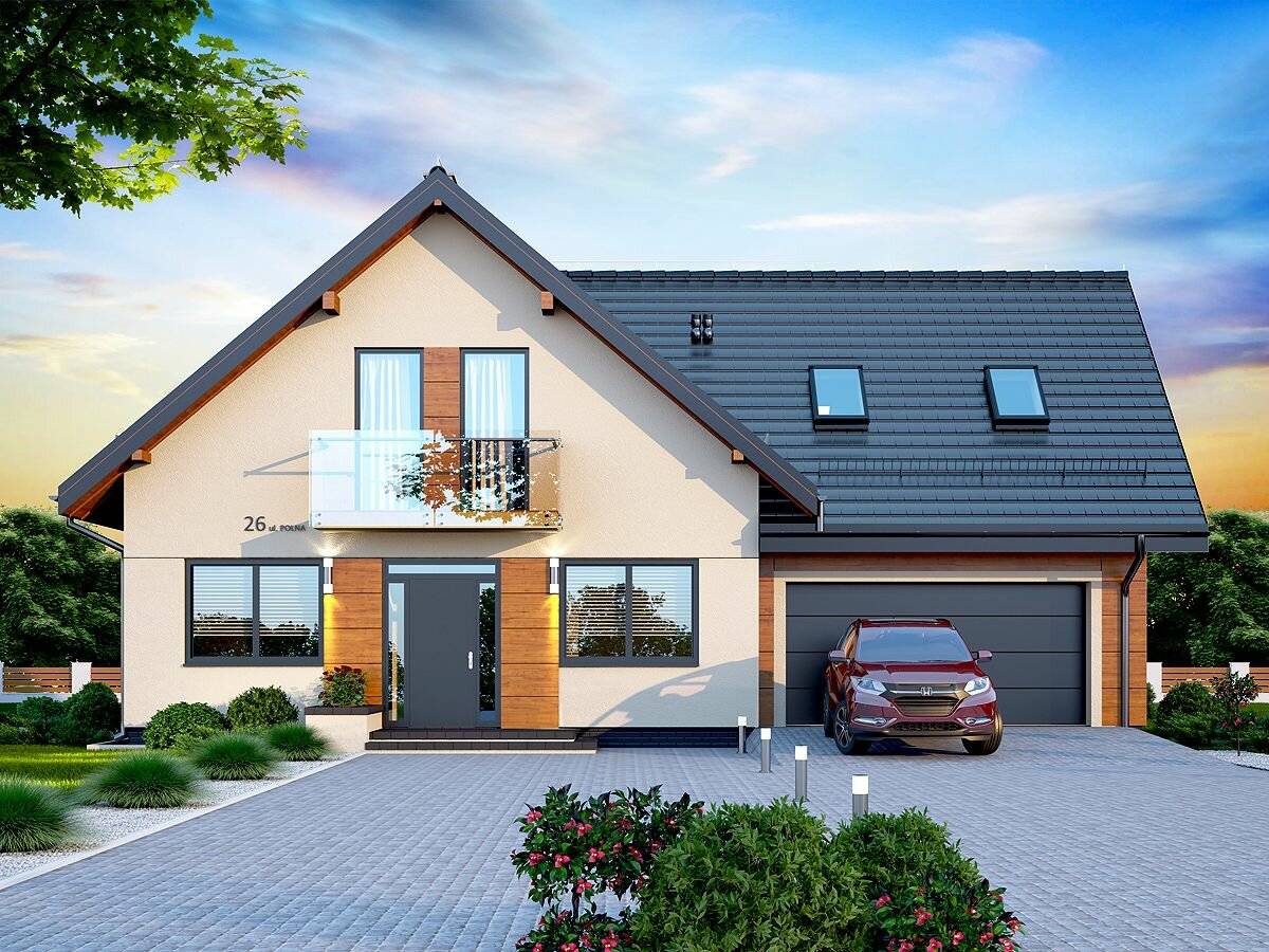 Дом с гаражом под одной крышей — выгоды и преимущества постройки и основные конструкции (90 фото)