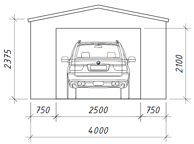 Ширина гаражных ворот для легкового автомобиля: размеры гаражных ворот .