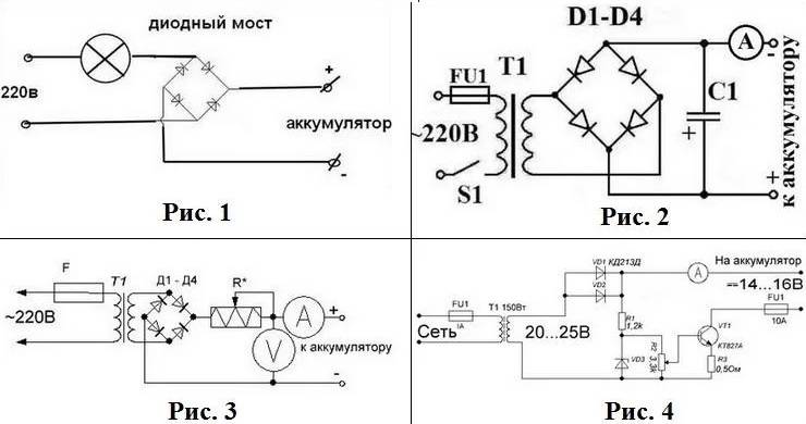 Зарядное устройство для автомобильного аккумулятора своими руками: схемы, варианты, порядок изготовления