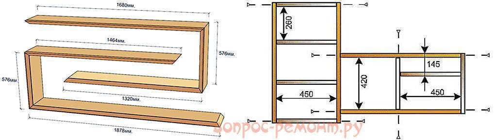 Полок своими руками чертежи