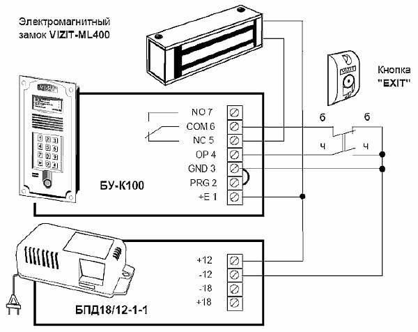 Схема работы магнитного замка