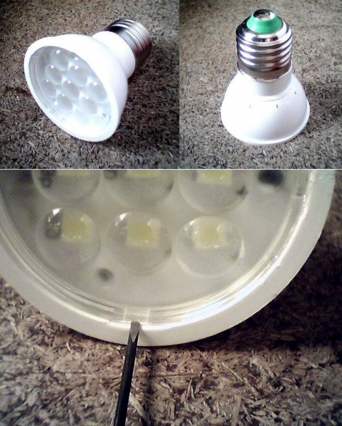 Как сделать мощную led лампу из нескольких маломощных