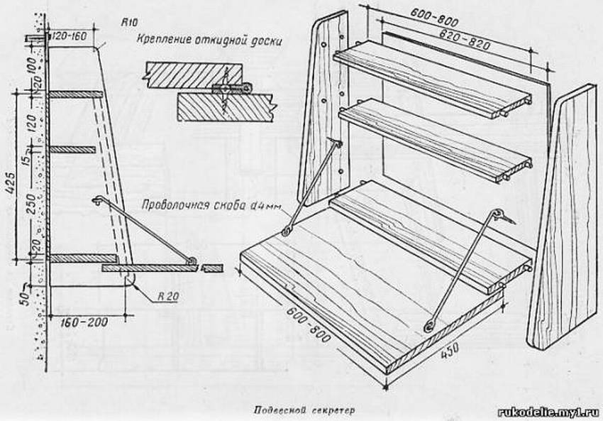 Полок своими руками чертежи