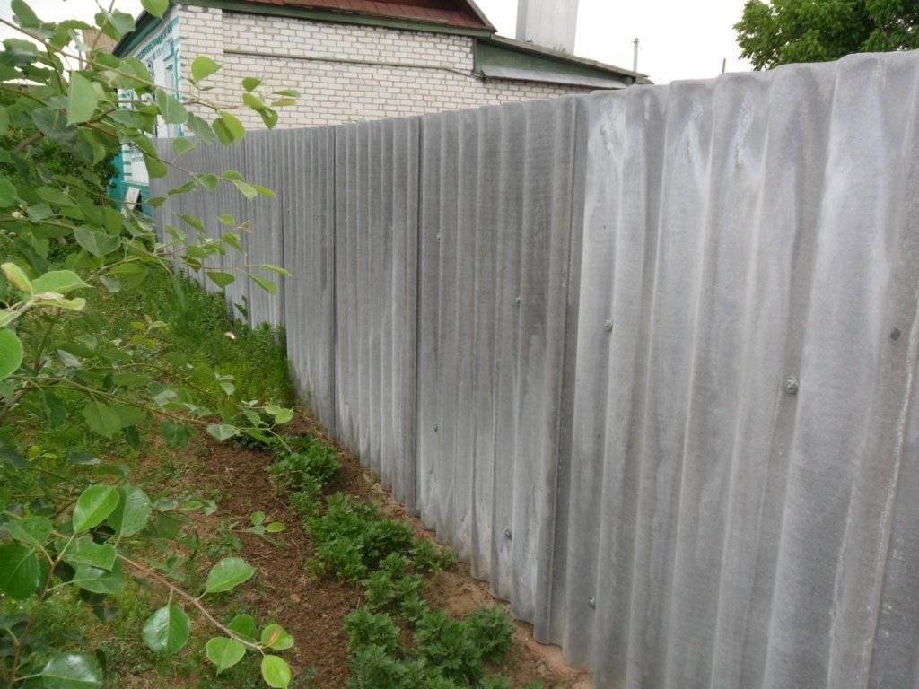 Как сделать забор из шифера своими руками: варианты и особенности установки | садоводство24