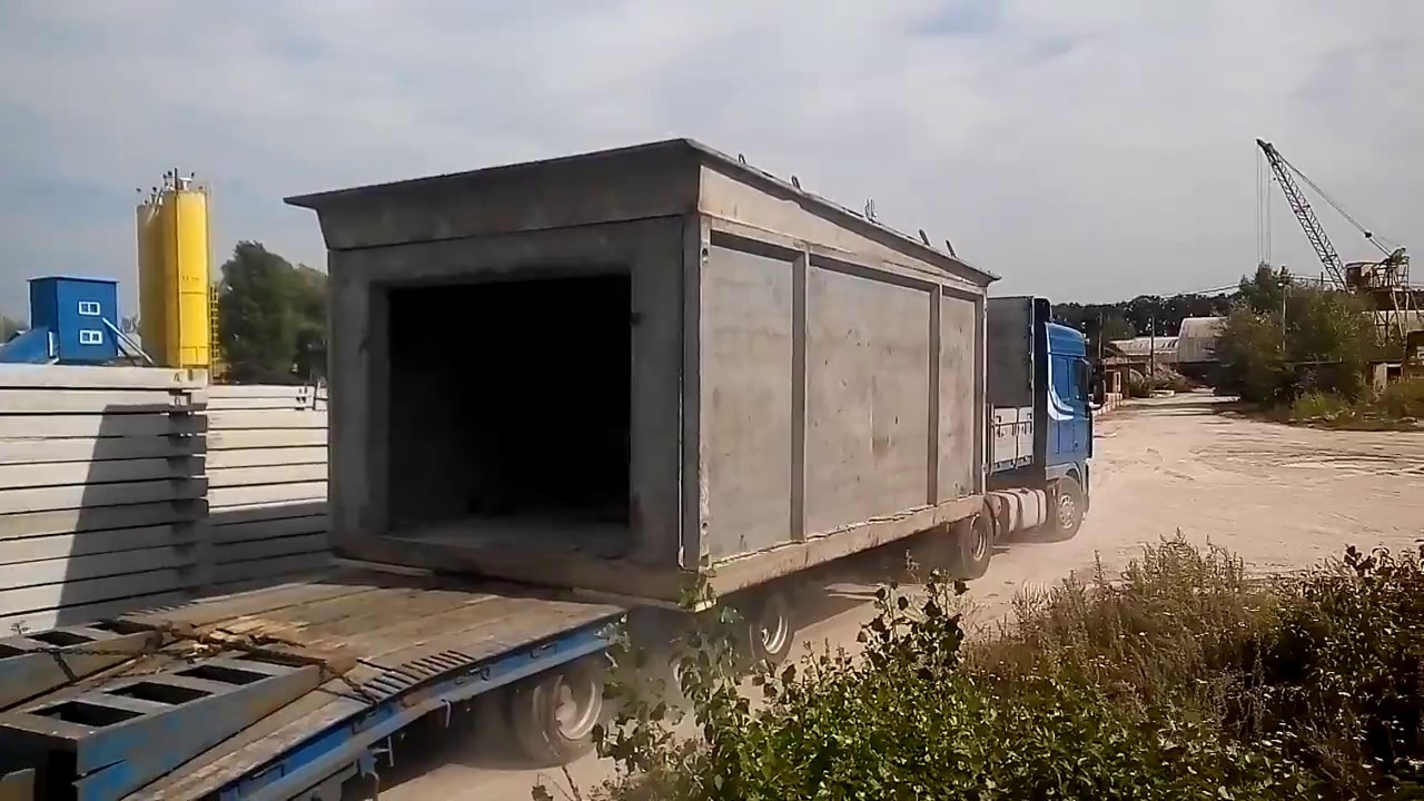 Сборный гараж из железобетонных модулей и его установка