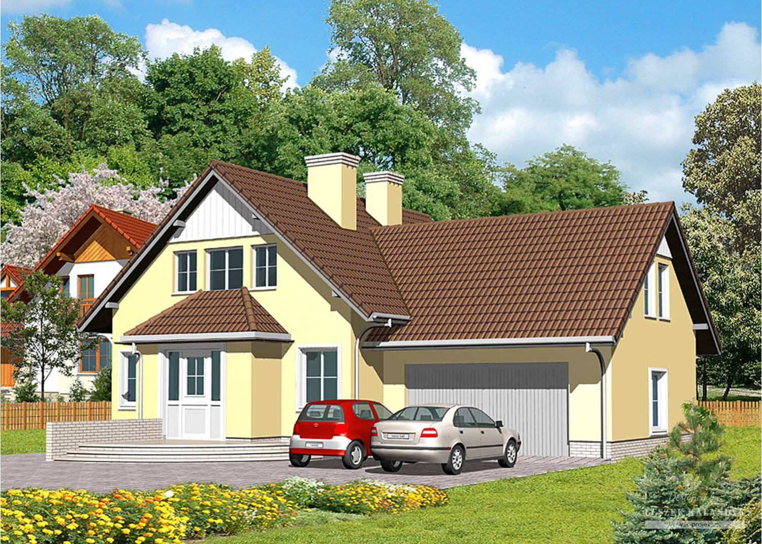 Проекты домов с гаражом под одной крышей - одноэтажных и двухэтажных, в том числе с мансардой