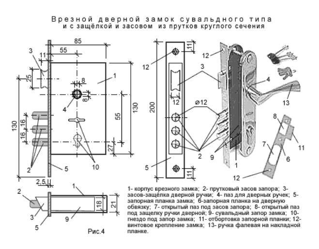 Уличный замок на калитку в частном доме