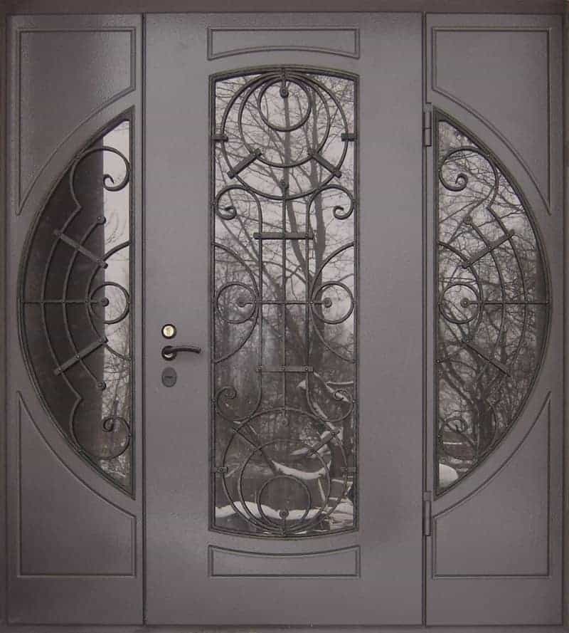 Дверь кованый стекло