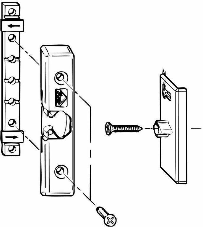Типы балконных защелок и их установка на балконную дверь