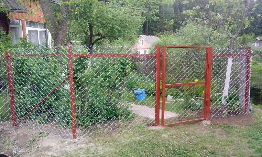 Заборы для дачи из сетки рабицы: фото красивых ограждений, секционные варианты